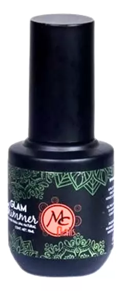 Glam Shimmer, Gel Finish Uña Natural (brillo). Mc Nails Color Transparente